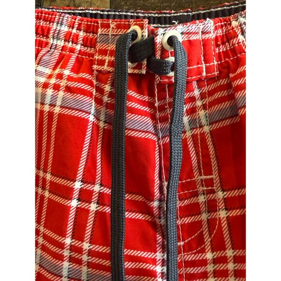 US Polo ASSN. Red Plaid Swim Trunks, boys 24 months - Picture 2 of 10
